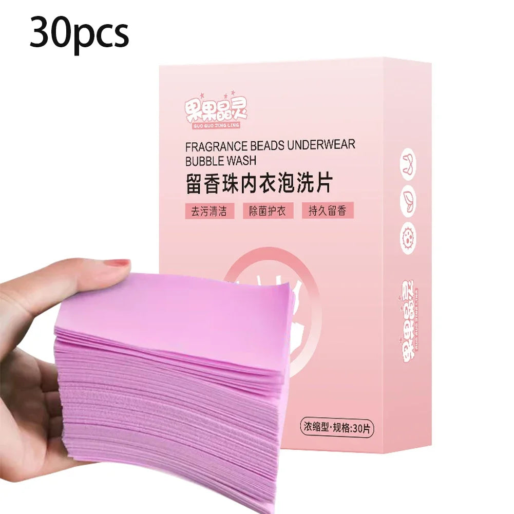 30Pcs Washing Powder Laundry Cleaning Children's Clothing Underwaer Laundry Soap Concentrated Detergent for Washing Machines
