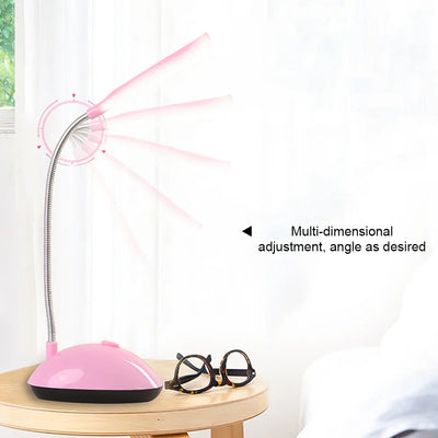 Battery Operated LED Reading Night Lamp Flexible Table Light Foldable Switch Desk Working Study Light For Kids Student Office
