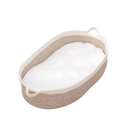 NEWBORN COTTON ROPE BABY MOSES BASKET – PORTABLE SLEEPING BASSINET & DIAPER CHANGING BASKET FOR INFANTS