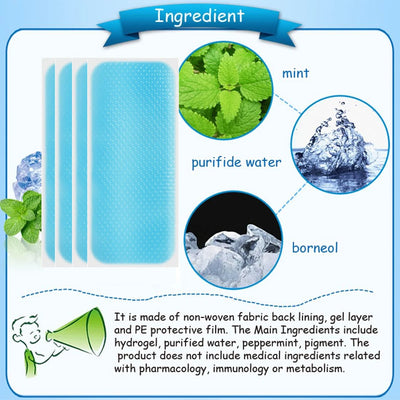 Baby Adults Ice Cool Patch Cold Compress Ice Cool Patch Multi function Physical Cooling Heatstroke Prevention Antipyretic Tools