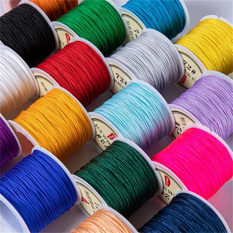 10meters 0.8mm Nylon Thread Cord Macrame Rope Bracelet Braided String For DIY Tassels Beading String Jewelry Making Accessories