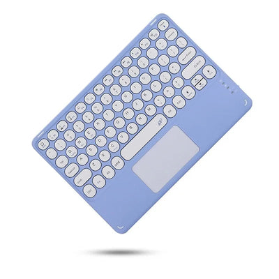 10-INCH SPANISH/ENGLISH BLUETOOTH KEYBOARD – WIRELESS RECHARGEABLE UNIVERSAL KEYBOARD FOR IPAD AIR/PRO, PHONE, TABLET, LAPTOP