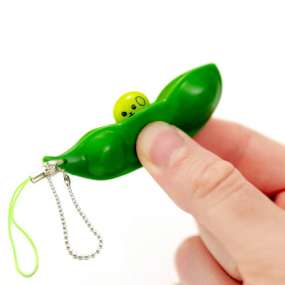 20/10PCS Pea Pod Keychain Fidget Toy Stress Relief Squeeze Autism Sensory Products For Adults And Kids Antistress Funny Gifts