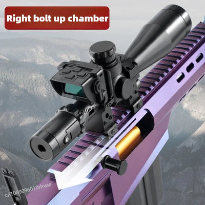 Barrett Soft-Bullet Gun Can Be Fired Toy Gun Manually Loaded Sniper Rifle Boys Outdoor Battle 2025 Christmas Gift