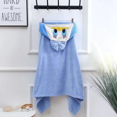 Newborn Baby Hooded Towels Toddler Super Soft Bath Towel Blanket Coral Fleece Kids Bathrobe Infant Cartoon Baby Stuff