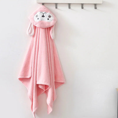 140x70cm Children's Cartoon Cloak Baby Hat Bath Towel Baby Bathrobes Bath Towel Cloak Quick Drying Bath Robe Hooded