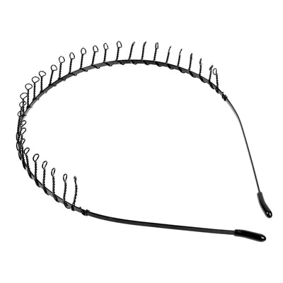 6/1pcs Fashion Metal Hair Band for Men Women Unisex Black Waved Hair Head Hoop Sports Headband Hairband Hair Accessories