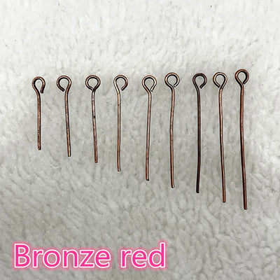 New 16 18 20 22 24 26 28 30 32mm Eye Head Pins Classic 6 Colors Plated Eye Pins for Jewelry Findings Making DIY Accessories