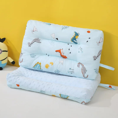 Baby Pillow Pure Cotton Infant Soothing Mood Soft Double-sided Breathable Pillow Cartoon Animal Kindergarten Nap Special Product