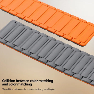 Magnetic Loop for Apple Watch Bands 44mm 40mm 49mm 45mm 41mm 38mm Silicone Bracelet iWatch Series 9 8 7 6 5 4 3 Se ultra 2 strap