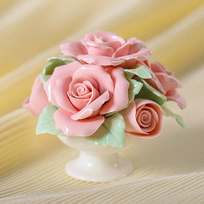 Ceramic Simulation Flower Basket Ornaments Handmade Mini Flower Basket Creative Coffee Table Living Room Table Decorations
