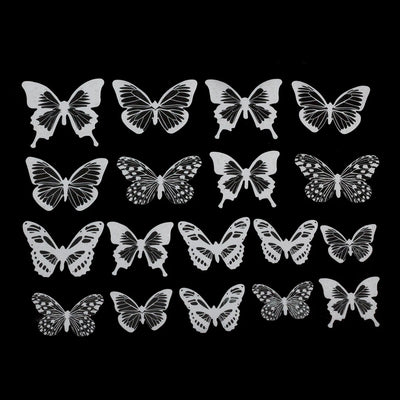 18pcs/lot Black Crystal Butterflies 3d Wall Sticker Beautiful Butterfly Living Room for Kids Room Wall Decals Home Decoration