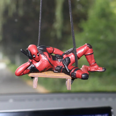 DEADPOOL CAR PENDANT – MINI ACTION FIGURE REARVIEW MIRROR DECORATION