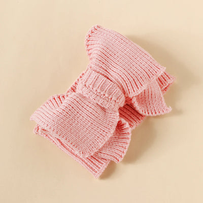 Baby Crochet Hook Fashion Hair Accessories Winter Top Knot Hairband For Kids Children Warm Bow Turban