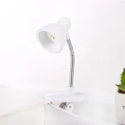1PC LED Mini Book Light Reading Light  Mini Clip-On Study Desk Lamp Battery Powered Flexible Bedside Table Lamp Lighting Lamps