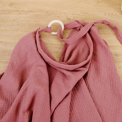 BREATHABLE COTTON MUSLIN BABY NURSING COVER – MATERNITY BREASTFEEDING APRON & STROLLER BLANKET