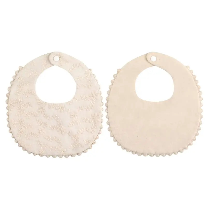 Baby Bandana Bibs Drooling And Teething with Delicate Embroidery Apparel Access