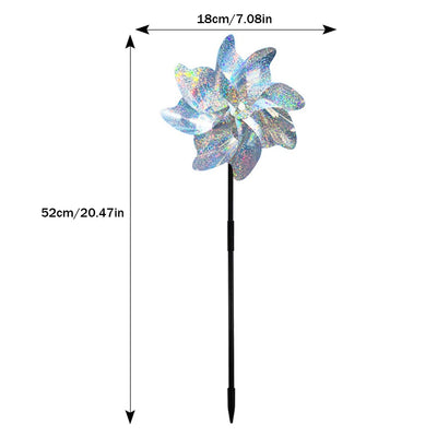 1pc Windmill Bird Repellent Decoration Bird-Scaring Wind Spinner Children Kids Toys Easy Installation Garden Orchard Protection