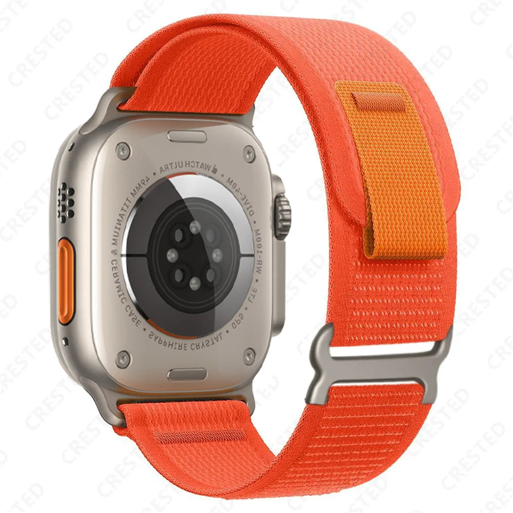 Trail Strap For Apple Watch Ultra 2 Band 49mm 45mm 44mm 42mm 40mm 41mm 38mm Nylon bracelet correa iwatch series10 9 8 7 6 5 4 SE
