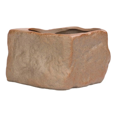 Ceramic Succulent Pot Wear Resistant Stone Shape Cactus Succulent Miniature Garden Bonsai for Home Office Table Desk Decoration