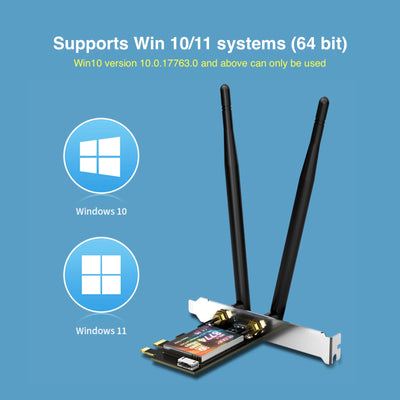EDUP   BE200 8774Mbps High Speed 2.4GHz/5GHz/6GHz WiFi 7 Network Card Bluetooth 5.4 PCI-E Wireless Adapter Stable Transmission