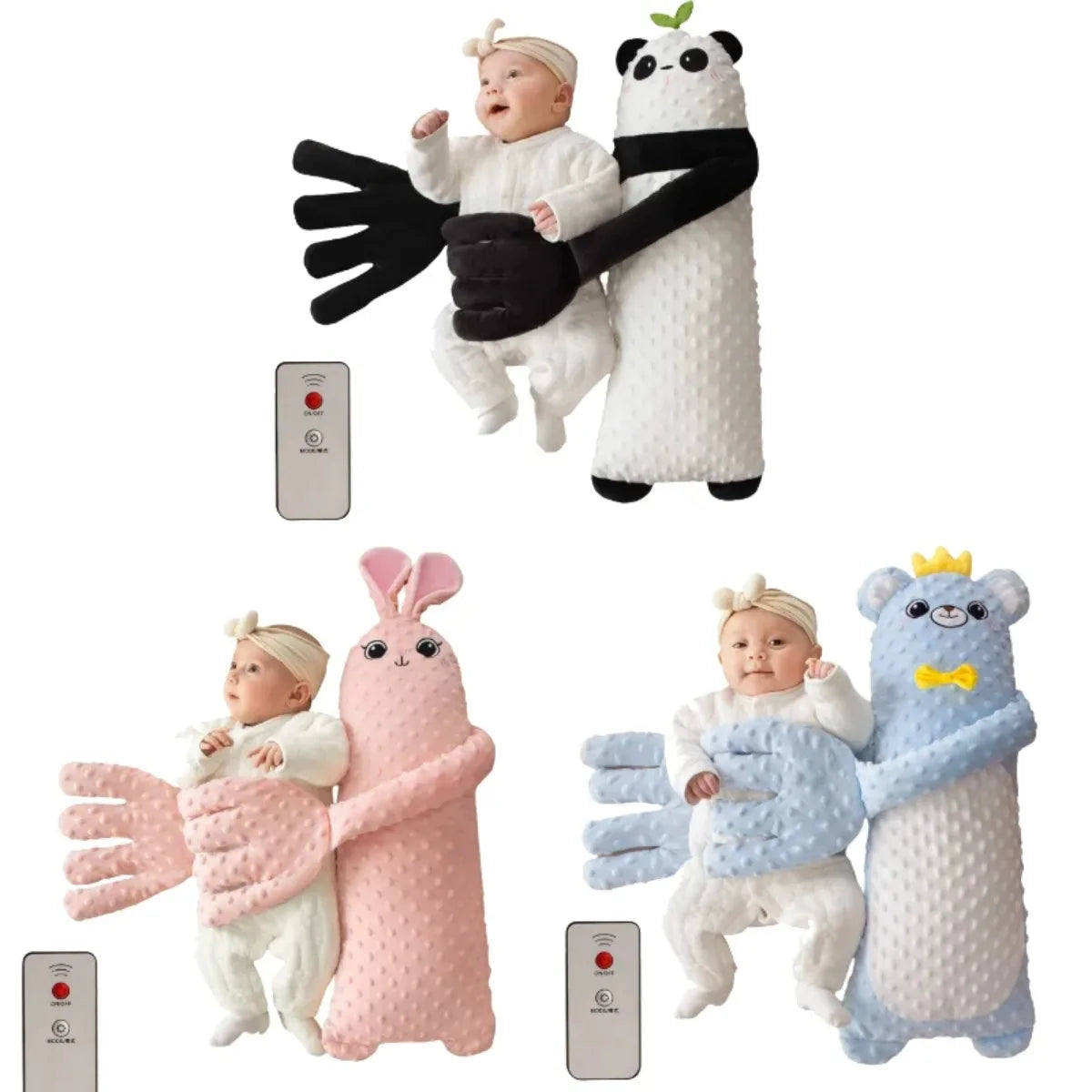 Baby Sleeping Patting Doll Pillow Sleep Companion Mood Soothing Palm Remote Control Electric Baby Pillow Newborn Nursing Pillows