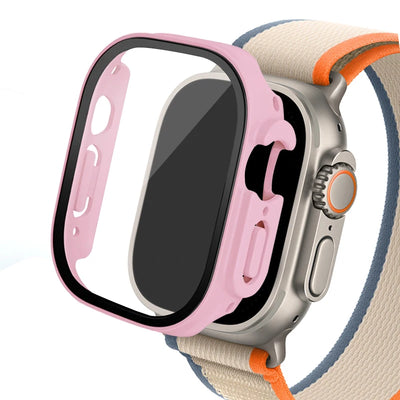 Glass+case For Apple Watch Ultra 2 case 49mm smartwatch PC Bumper+Screen Protector Tempered Cover iwatch series band Accessories