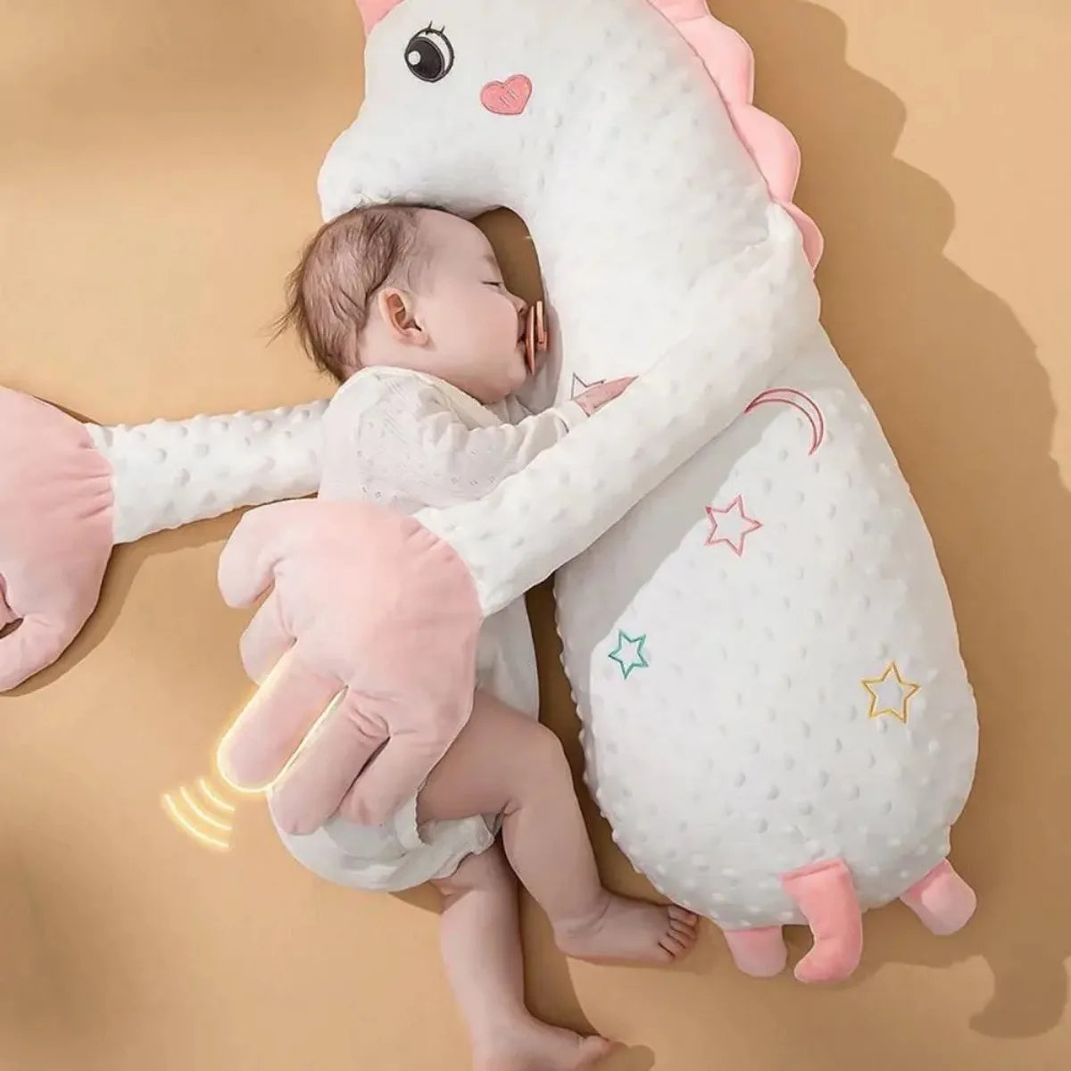 Baby Sleeping Patting Doll Pillow Soothing Electric Palm Baby Pillows Newborn Protector Sleep Nursing Pillow Animals Calming Toy