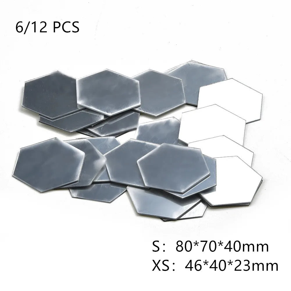 6/12PCS 4 Color Hexagon Acrylic Wall Mirror Self Adhesive Stickers Mosaic Tile Decals for Decoration DIY Art Ornaments Gift