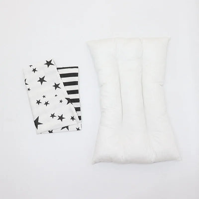30X50CM BABY PILLOW AND CASE SET, COTTON PILLOWCASE AND PILLOW CORE WITH CARTOON PATTERN FOR KIDS BOYS AND GIRLS
