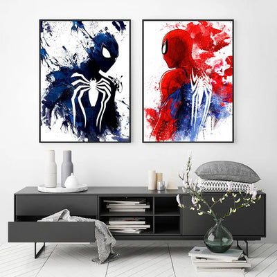 MINISO Marvel Movie Watercolor SpiderMan Superhero Canvas Posters Modern Home Wall Art Painting Print Picture Room Decor Murals