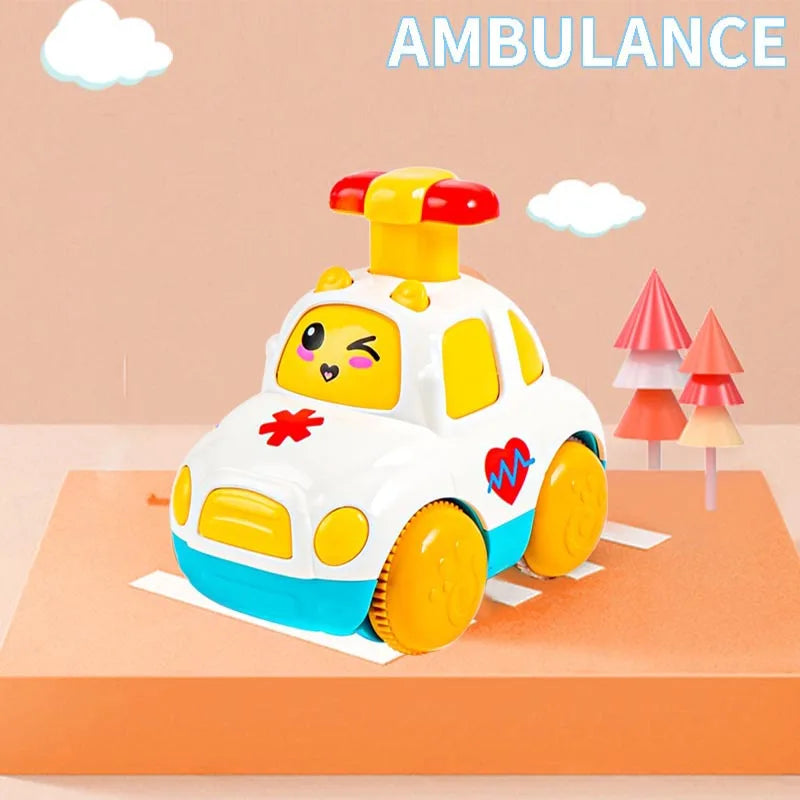Baby Animal Car Toys Toddler Press and Go Cars Pull Back Car Light Up Toys Wind-up Cars for Kids 1 2 Year Old Boy Birthday Gifts