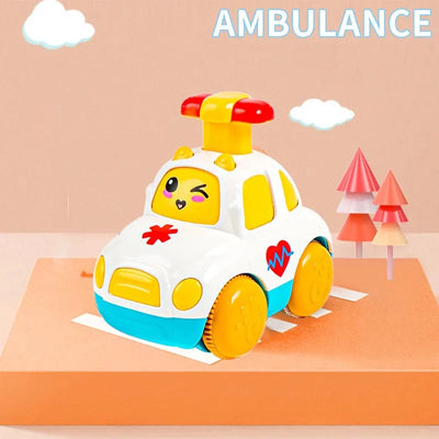 Baby Animal Car Toys Toddler Press and Go Cars Pull Back Car Light Up Toys Wind-up Cars for Kids 1 2 Year Old Boy Birthday Gifts