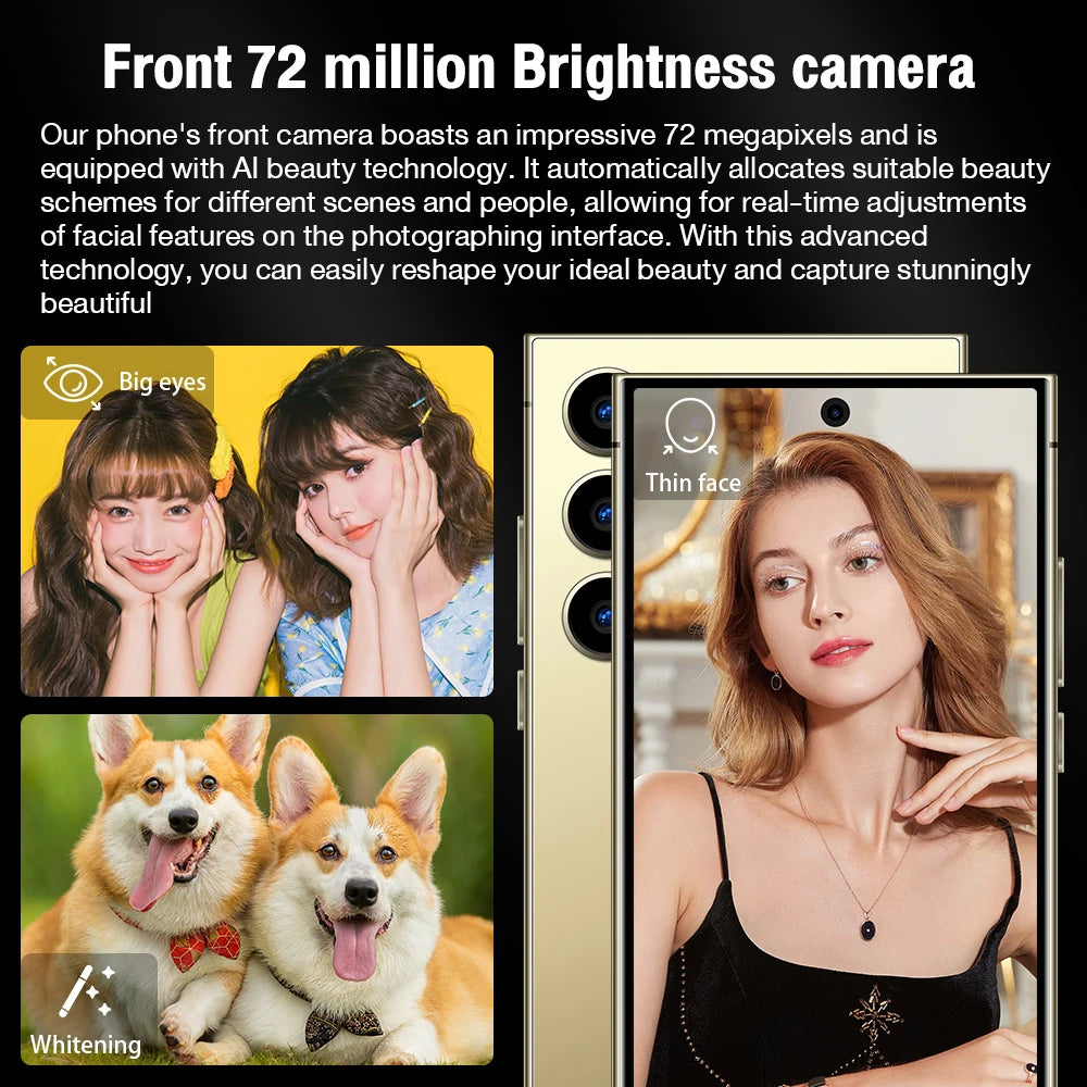 2025 New S25 Ultra Smartphone Original 7.3 Inch Celulares Android Moblie Phones Unlocked 5G Dual Sim Global Version CellPhones