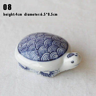Garden Floating Ceramics Goldfish Creative Ceramic Underglaze Color Hand-painted Turtle Ornament Fish Tank Floating Decor Crafts
