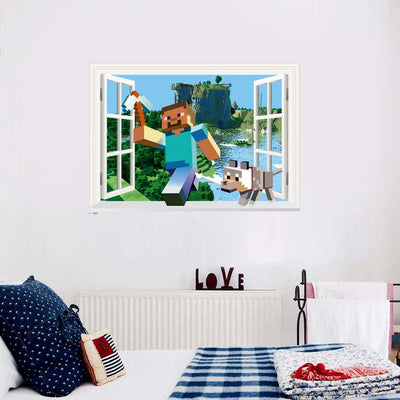 3D Cartoon Games Wall Stickers  Gifts for children wall stickers for kids   Environmental PVC decoration for wall