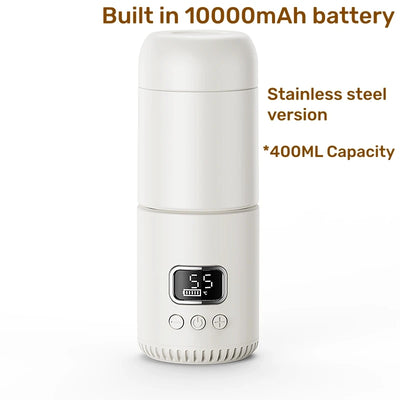 Portable Bottle Warmer For Baby Milk Travel Fast Heating &Charging 10000/18000mAh Battery Thermostat Electric Baby Bottle Heater