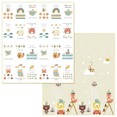 Foldable Cartoon Play Mat Kid Rug Puzzle Infant Carpet Waterproof Early Education Gym Baby XPE Crawling Pad Rug Developing Mat