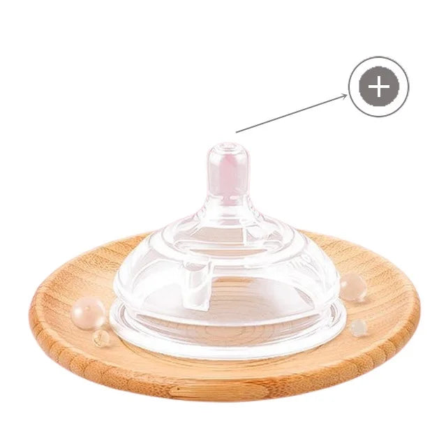 New 0-36 months baby nano-silicone bottle 240ml 150ml with handle Breastmilk-like design Soft milk pulling