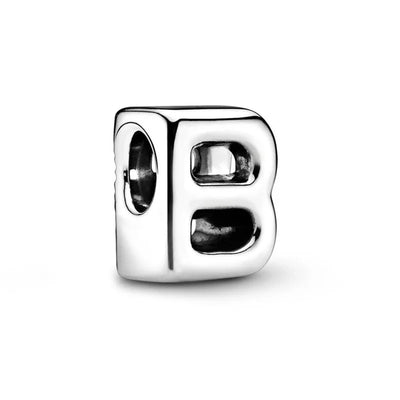 925 Silver Plate 26 English Letters Combined Freely Beads For Pandora DIY Charms Bracelet Keychain Jewelry Accessories Gifts