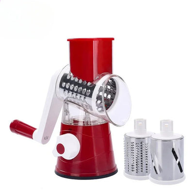 Multifunctional Drum Vegetable Slicer Hand Crank Home Kitchen Chopper Potato Grater Cheese Grinder with Interchangeable Blades