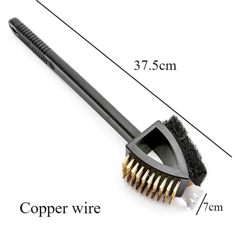 For Barbecue Grill Brush Steel Wire Bristles BBQ Cleaning Brushes Durable Cooking Tool Outdoor Home BBQ Gas Kit Accessories