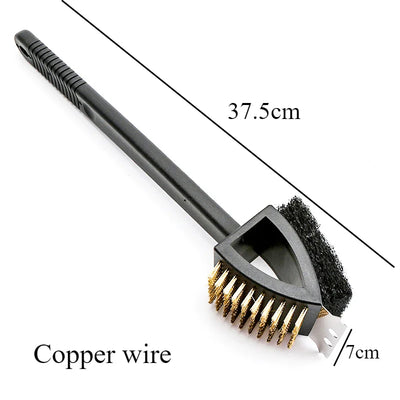 For Barbecue Grill Brush Steel Wire Bristles BBQ Cleaning Brushes Durable Cooking Tool Outdoor Home BBQ Gas Kit Accessories