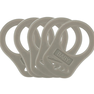 5PCS MULTI-COLOR SILICONE PACIFIER CLIP ADAPTERS FOR MAM DUMMY HOLDERS – UNIVERSAL BABY PACIFIER RING CONNECTORS