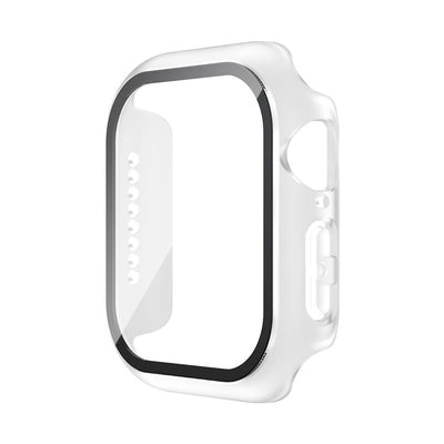 Tempered Glass+Case For Apple Watch 38mm 40mm 41mm 42mm 44mm 45mm 46mm Screen Protector Protective Cover iWatch 10 8 7 9 6 SE 5