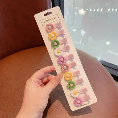 10 PCS New Baby Hairpin Fruit Bows Cartoon Hair Clips Baby Side Bangs Clip for Kawaii Girls Headdress Accessories Baby Bows