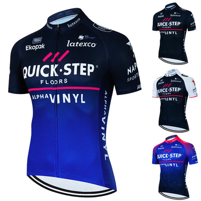 QUICK STEP 2025 SUMMER CYCLING JERSEY – SHORT SLEEVE, BREATHABLE, QUICK-DRY RACING BIKE SHIRT FOR MEN