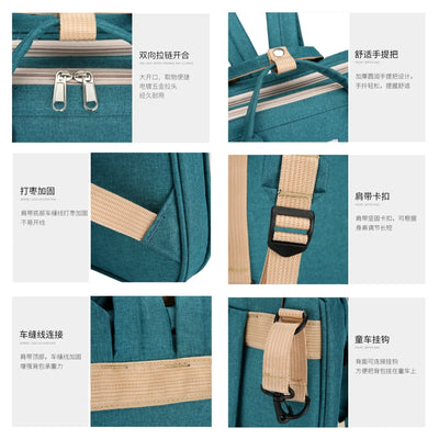Upgraded Version of Mummy Bag Multifunctional Folding Mummy Bag Large Capacity Foldable Crib Bag Portable Mummy Backpack