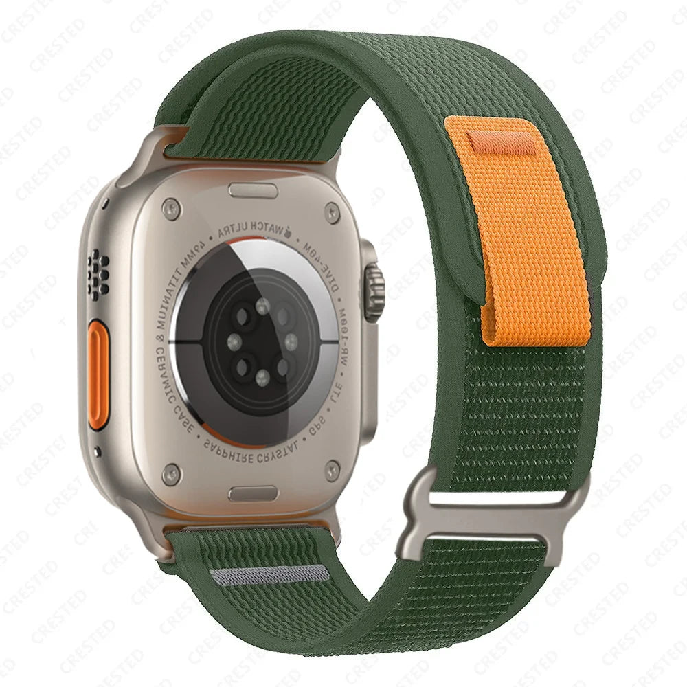 Trail Strap For Apple Watch Ultra 2 Band 49mm 45mm 44mm 42mm 40mm 41mm 38mm Nylon bracelet correa iwatch series10 9 8 7 6 5 4 SE