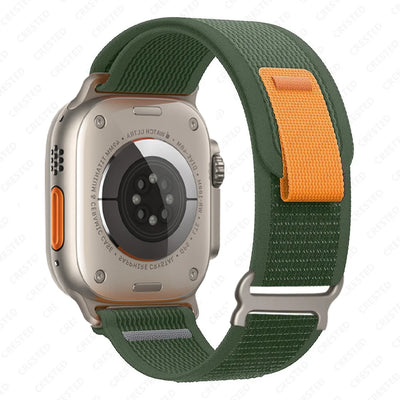 Trail Strap For Apple Watch Ultra 2 Band 49mm 45mm 44mm 42mm 40mm 41mm 38mm Nylon bracelet correa iwatch series10 9 8 7 6 5 4 SE